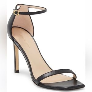 Stuart Weitzman Amelina Heeled Sandal - Black 8.5